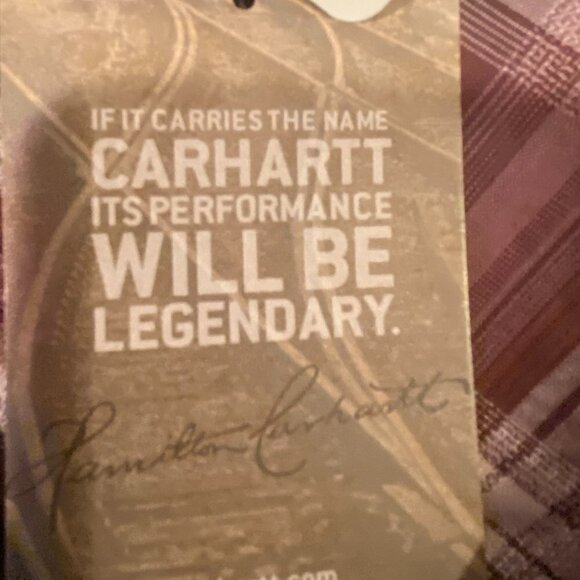 NWT Carhartt Women's Button Down Plaid  Work Shirt Size M (8/10) - Picture 9 of 9